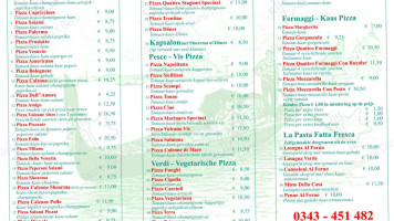 Grande Italië menu