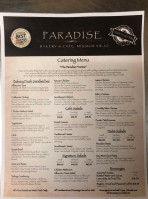 Paradise Bakery And Cafe menu