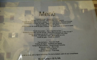 Asador Casa Jaimico menu