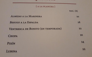 Sancho Meson menu