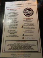 Sidebar At Whiskey Row menu
