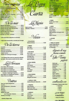 Cafeteria La Parra menu