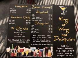 King Of Wing And Daiquiri menu