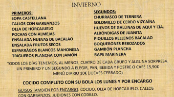 Sonrisas De La Sierra menu