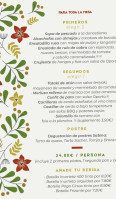 Cafe Sabina menu