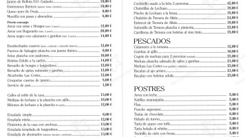 Las Cortes menu