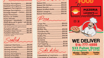 Pizzeria Lucero's Corp menu