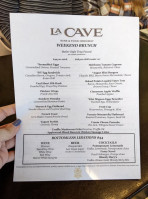 La Cave Food Wine Hideaway menu