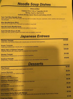 Lanna Thai menu