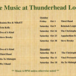 Thunderhead Lodge Cardápio