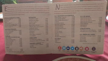 La Barrica Bar Restaurante menu