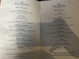 Town Tavern menu