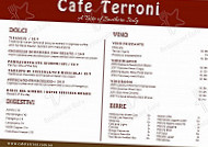 Cafe Terroni menu