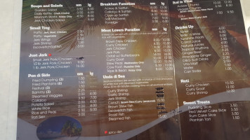 Silver Sands Jamaican Cuisine menu