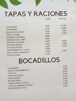 Tapería Cervecería Pilaro menu