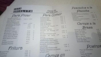 Casa Angelita menu