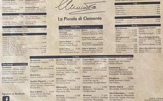 La Piccola Di Clemente menu