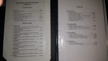 Pizzería Génova menu