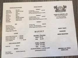 Kusina Ni Lorraine menu