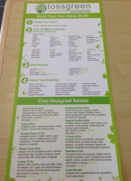 Tossgreen menu