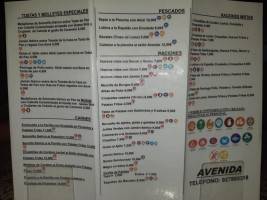 Avenida Hamburgueseria menu