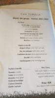 Can Torrella menu