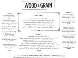 Wood Grain Wood-fired Pizza menu