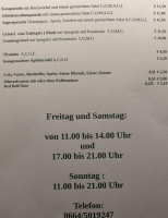 Liftstueberl Birgitz menu