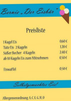 Bernie Das Wirtshaus menu