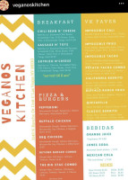Veganos Kitchen menu