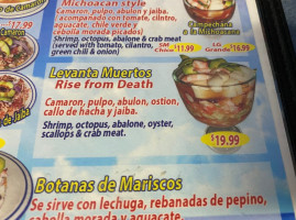 Mariscos Melgoza menu