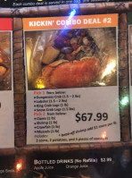 The Kickin' Crab Riverside menu