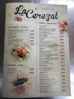 La Cerezal menu