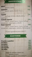 Bar Restaurante Trébede menu
