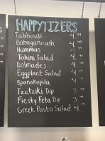 Happy Greek Cafe menu