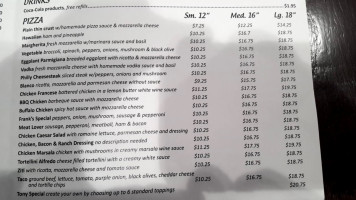 Agostino's Pizza Pasta menu