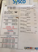 Hnina's Seafood Inc. menu