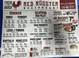Red Rooster menu