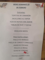 Restaurantes La Perdiz Pozo Aledo menu