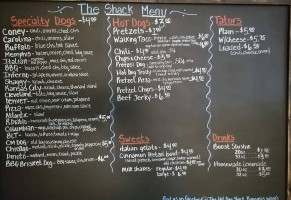 The Shack menu