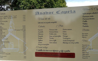 Asador A Capela menu