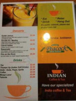 Peacock Indian Cuisine menu