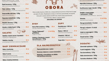 Gospoda Obora menu