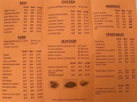 Sawali Grill menu