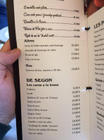 Taiet D'ullastrell menu