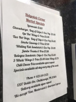 Ridgedale Corner Market &cafe menu