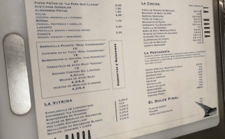 Cañabota menu