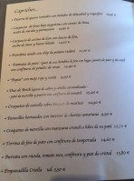 Chacabuco menu