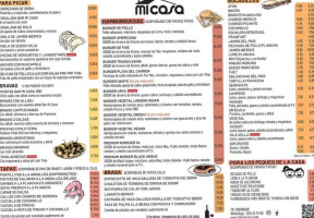 Restaurant Bar Mi Casa menu