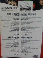 La Posada Del Arroz menu